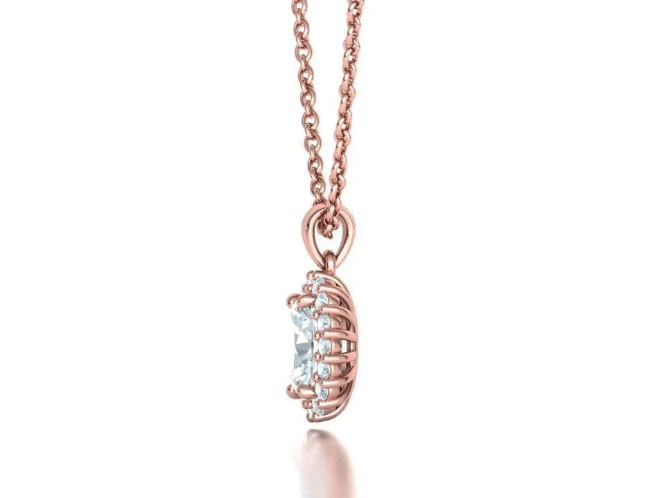 WN-014-Diana Oval Pendant Necklace-20 High-polished Diana Oval Pendant Necklace with a beautifully crafted oval pendant, symbolizing timeless elegance and sophistication, perfect for any occasion.