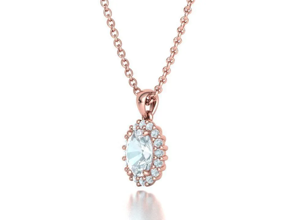 WN-014-Diana Oval Pendant Necklace-21 High-polished Diana Oval Pendant Necklace with a beautifully crafted oval pendant, symbolizing timeless elegance and sophistication, perfect for any occasion.