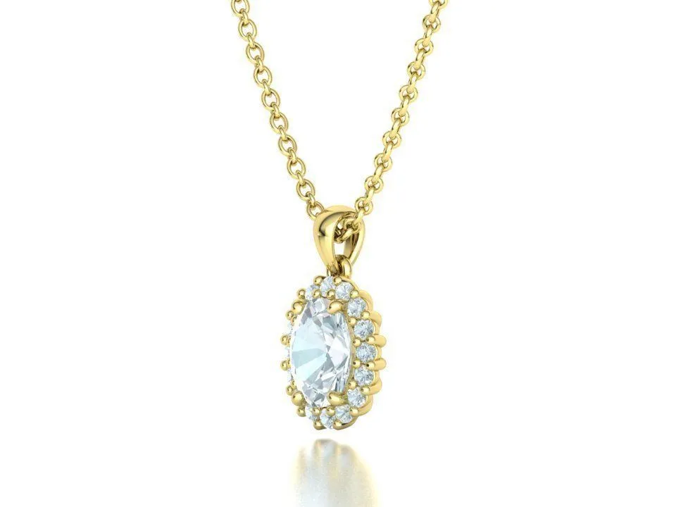 WN-014-Diana Oval Pendant Necklace-9 High-polished Diana Oval Pendant Necklace with a beautifully crafted oval pendant, symbolizing timeless elegance and sophistication, perfect for any occasion.