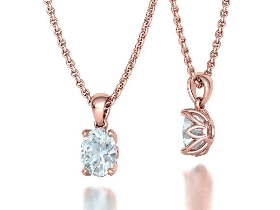 High-polished Timeless Solitaire Necklace with a beautifully set solitaire gemstone, symbolizing classic elegance and sophistication, perfect for any occasion.