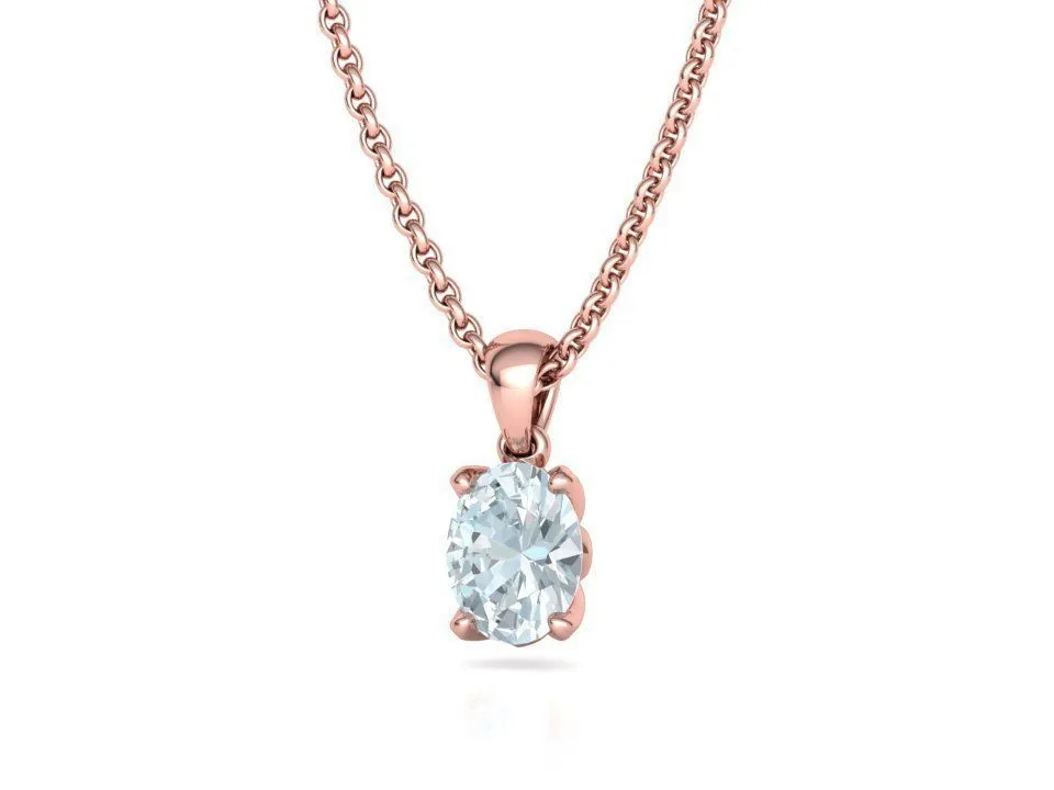 High-polished Timeless Solitaire Necklace with a beautifully set solitaire gemstone, symbolizing classic elegance and sophistication, perfect for any occasion.