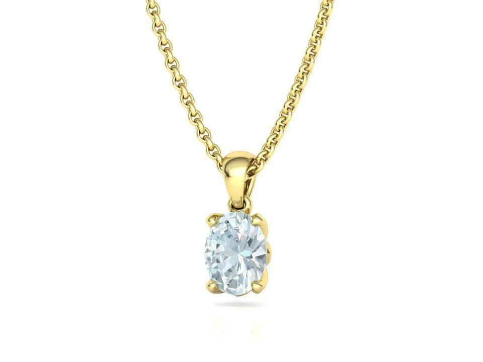 High-polished Timeless Solitaire Necklace with a beautifully set solitaire gemstone, symbolizing classic elegance and sophistication, perfect for any occasion.