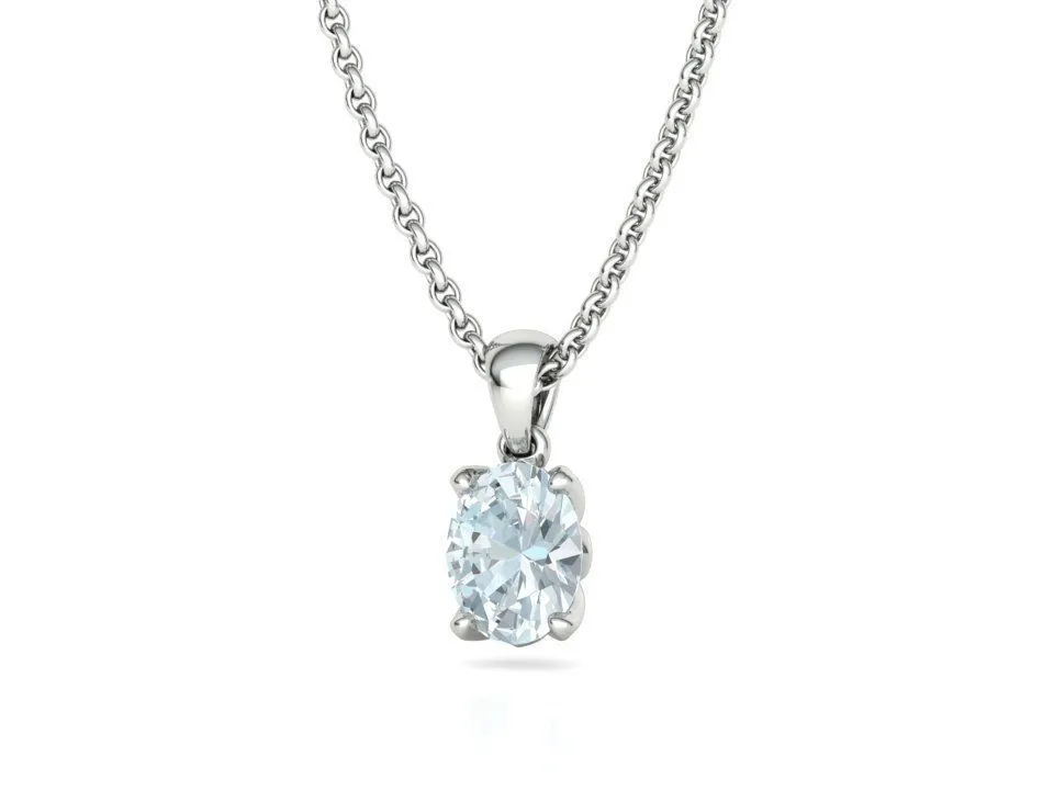 High-polished Timeless Solitaire Necklace with a beautifully set solitaire gemstone, symbolizing classic elegance and sophistication, perfect for any occasion.