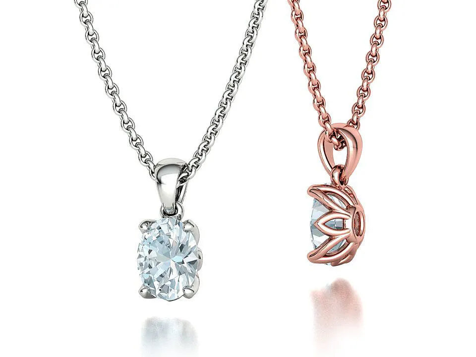 High-polished Timeless Solitaire Necklace with a beautifully set solitaire gemstone, symbolizing classic elegance and sophistication, perfect for any occasion.