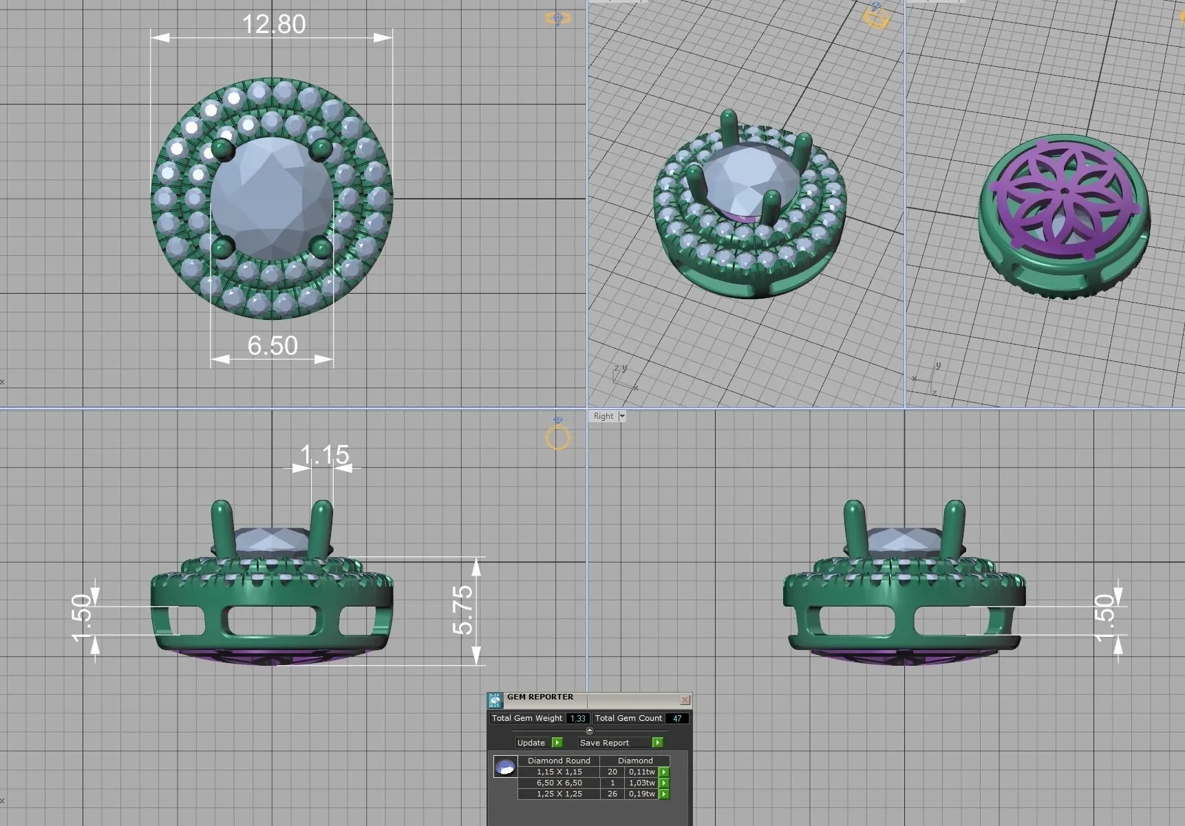 High-polished Radiant Halo Necklace with a central gemstone surrounded by a halo of sparkling accents, symbolizing elegance and brilliance, perfect for any occasion.