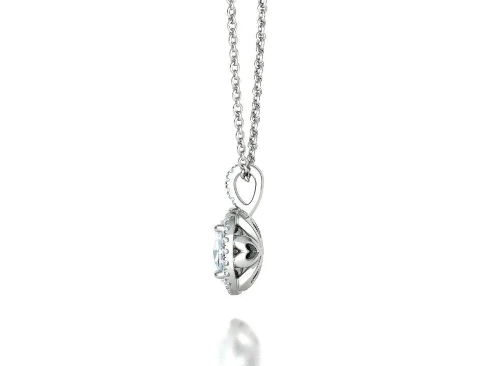 WN-020-Radiant Heart Oval Necklace-25 High-polished Radiant Heart Oval Necklace with a heart-shaped gemstone set in an elegant oval pendant, symbolizing love and elegance, perfect for any occasion.
