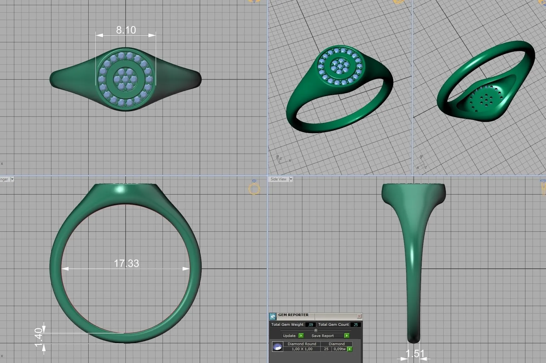 High-polished Pinky Diamond Signet Ring with a beautifully set diamond, symbolizing elegance and luxury, perfect for any occasion.