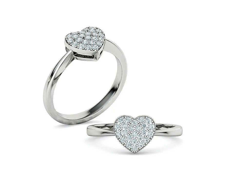 High-polished Small Heart Tiny Ring with a delicate heart design, symbolizing love and elegance, perfect for any occasion.