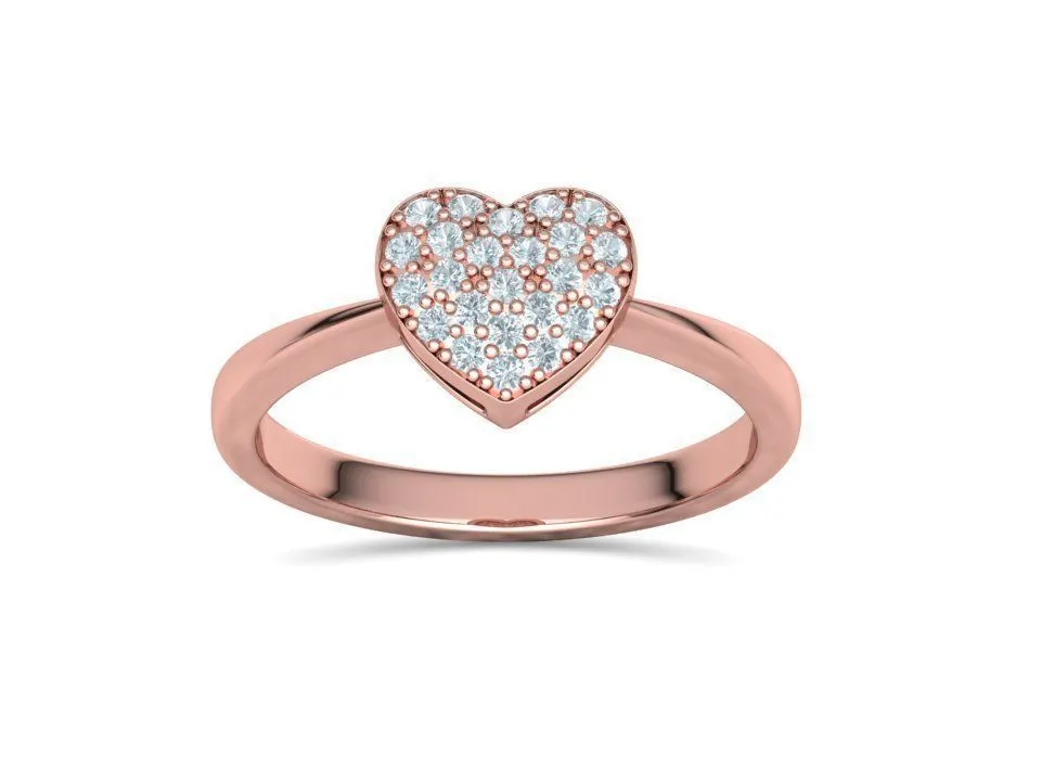 High-polished Small Heart Tiny Ring with a delicate heart design, symbolizing love and elegance, perfect for any occasion.