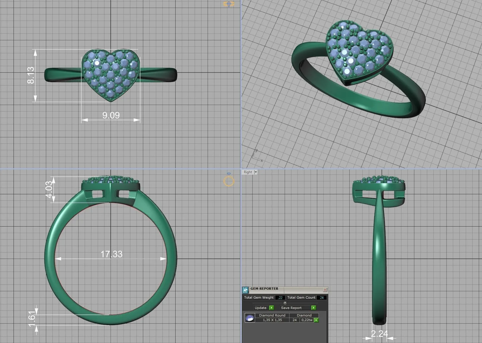 High-polished Small Heart Tiny Ring with a delicate heart design, symbolizing love and elegance, perfect for any occasion.