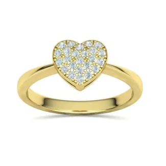 High-polished Small Heart Tiny Ring with a delicate heart design, symbolizing love and elegance, perfect for any occasion.