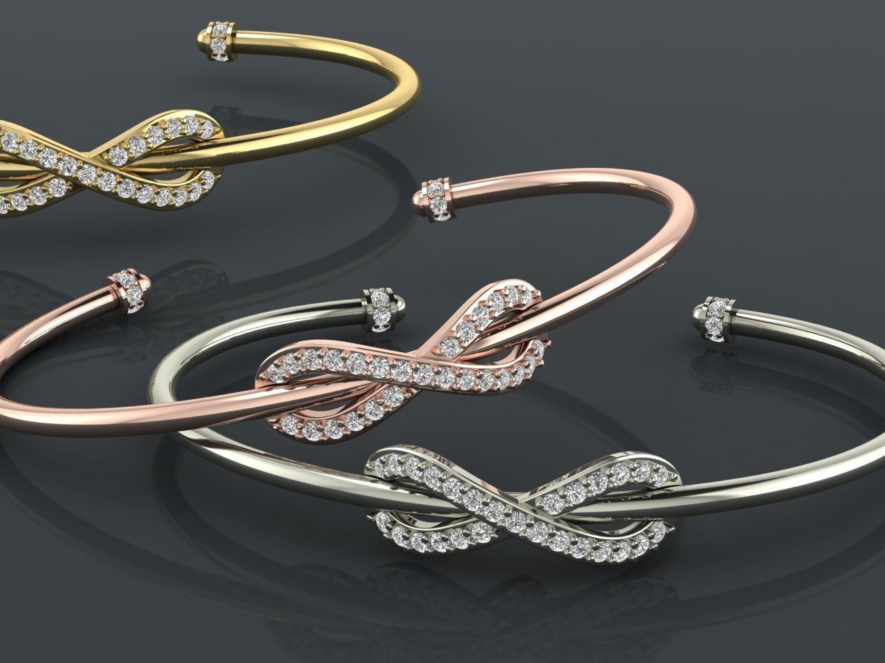 Stylish Infinity Silver Bracelet featuring a sleek infinity design, crafted from recycled silver with a high-polished finish.