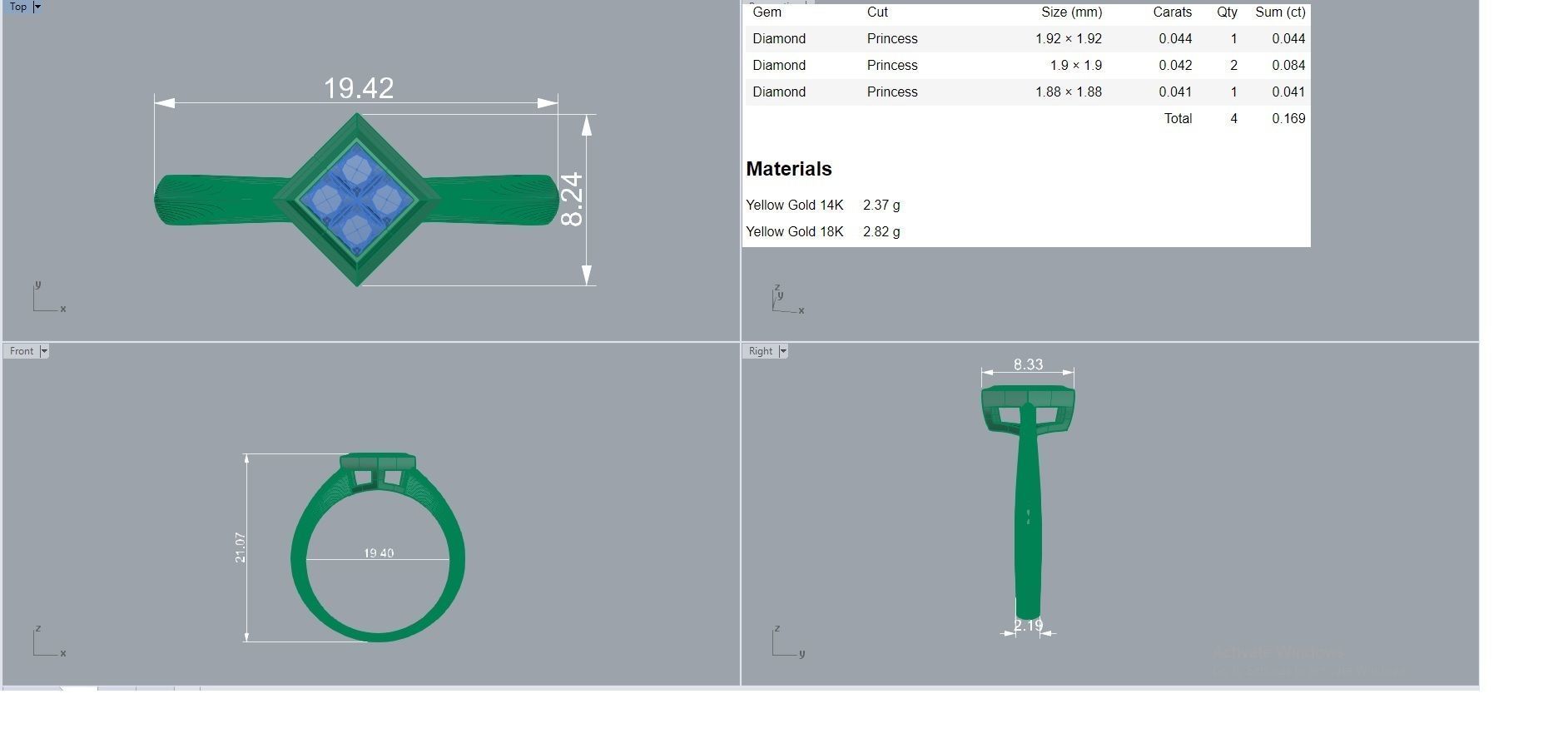 Elegant Silver Square Ring – A sophisticated sterling silver ring with a sleek square design, perfect for timeless and versatile style.