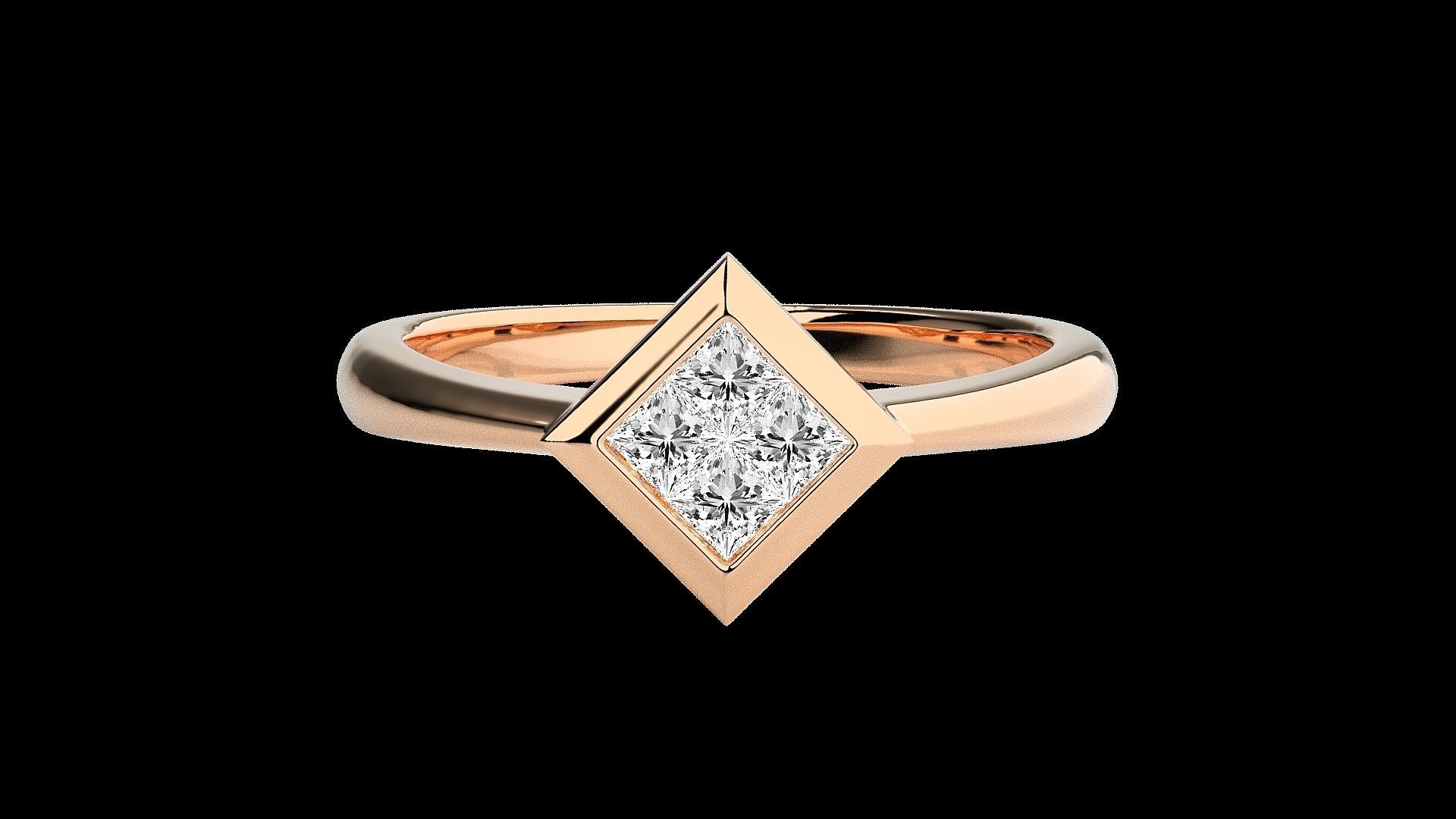 Elegant Silver Square Ring – A sophisticated sterling silver ring with a sleek square design, perfect for timeless and versatile style.