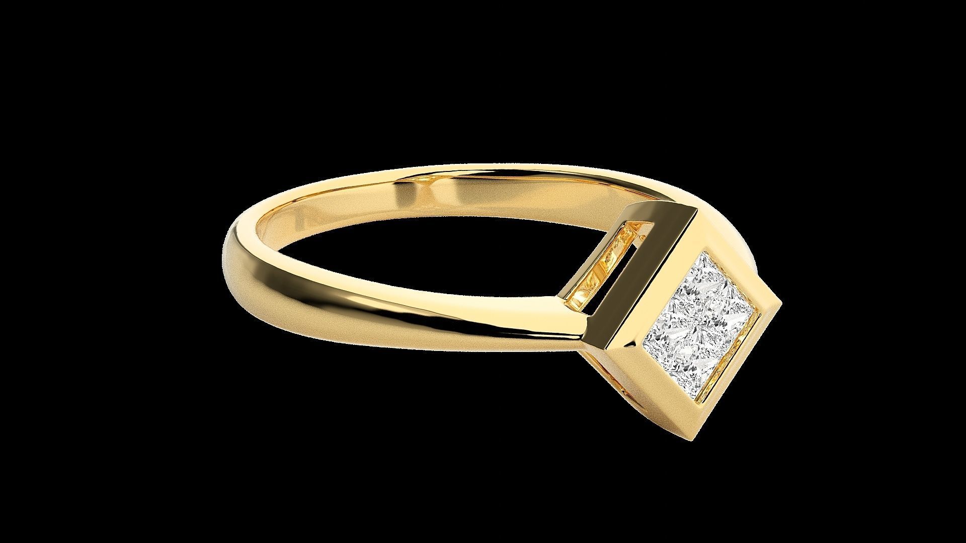 Elegant Silver Square Ring – A sophisticated sterling silver ring with a sleek square design, perfect for timeless and versatile style.