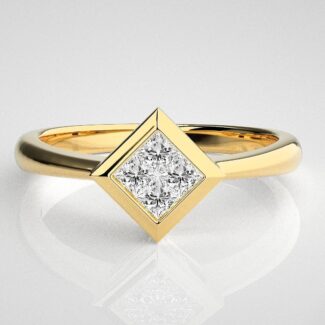 Elegant Silver Square Ring – A sophisticated sterling silver ring with a sleek square design, perfect for timeless and versatile style.