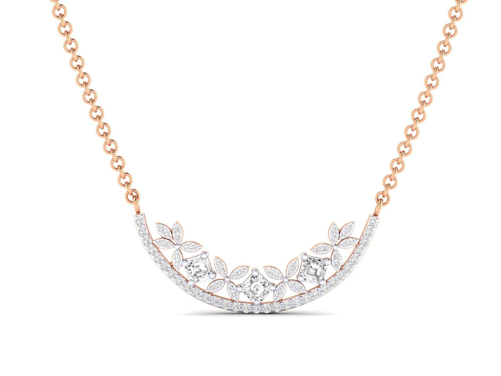 pendant-18-3d-model-stl-3dm-jcad (14) Elegant Floral Silver Necklace with intricate floral designs and sparkling gemstones