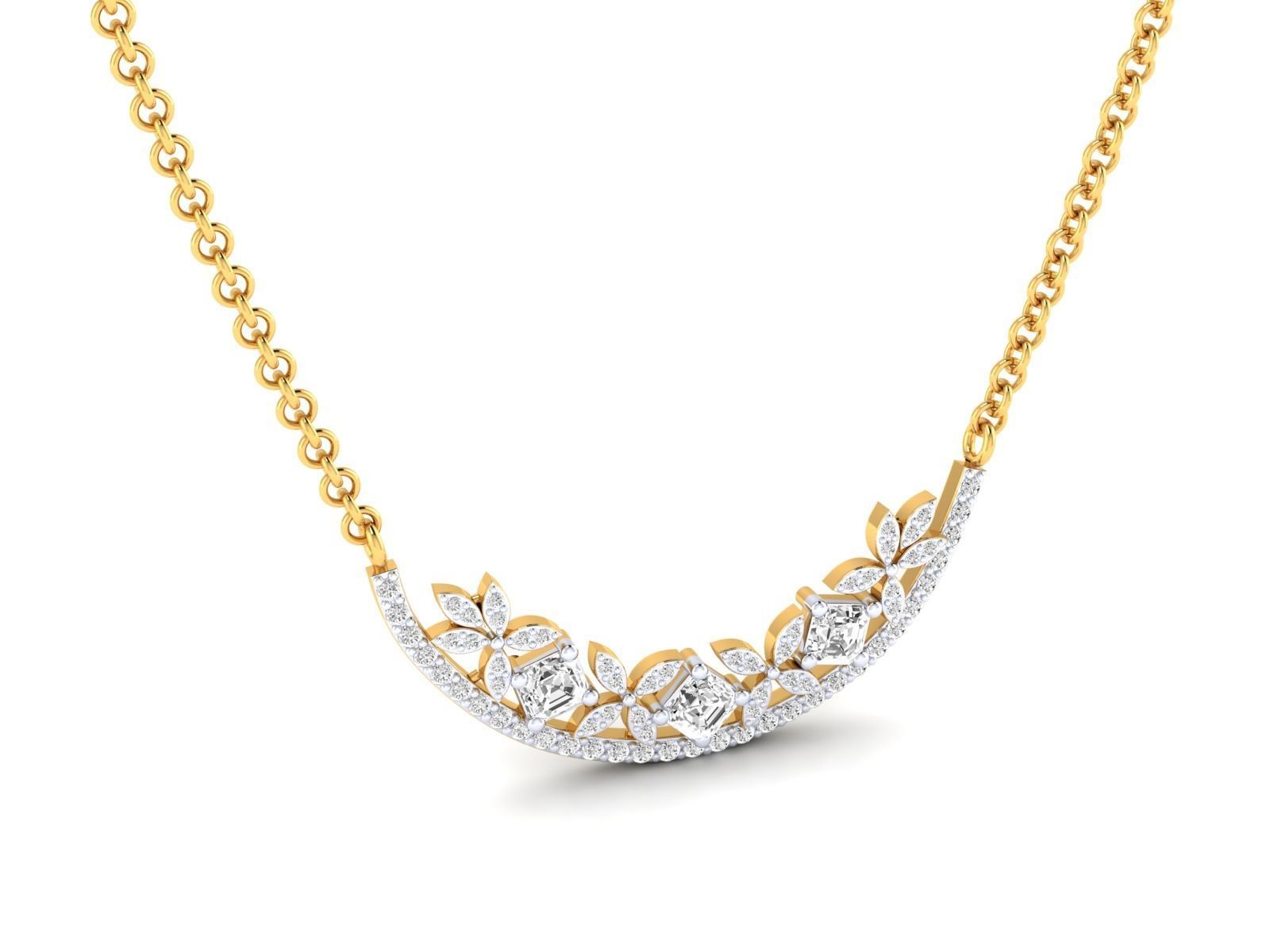 pendant-18-3d-model-stl-3dm-jcad (16) Elegant Floral Silver Necklace with intricate floral designs and sparkling gemstones