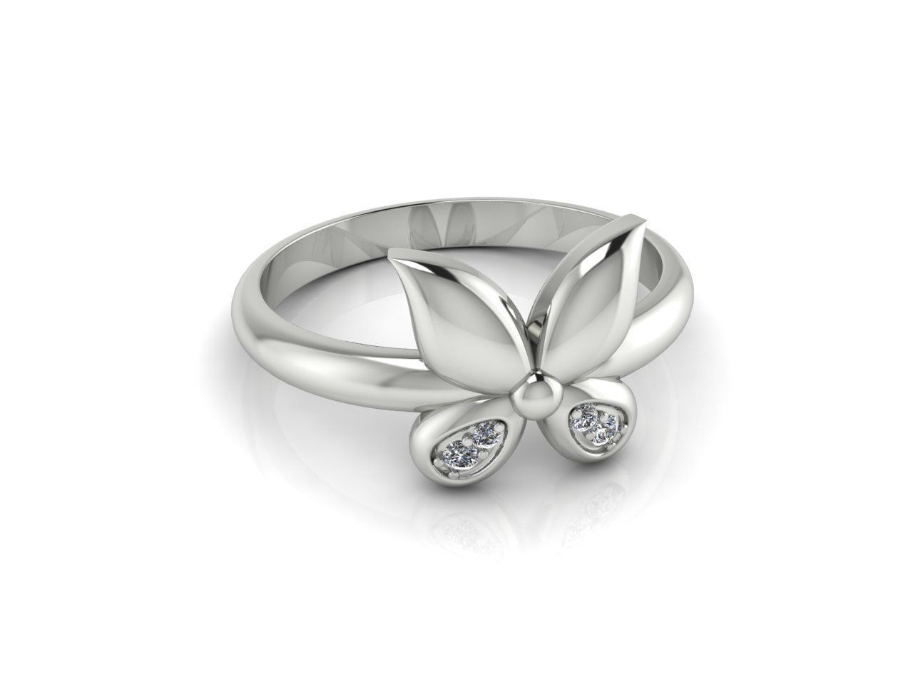 Elegant Bow Silver Ring with Chic Bow Design
