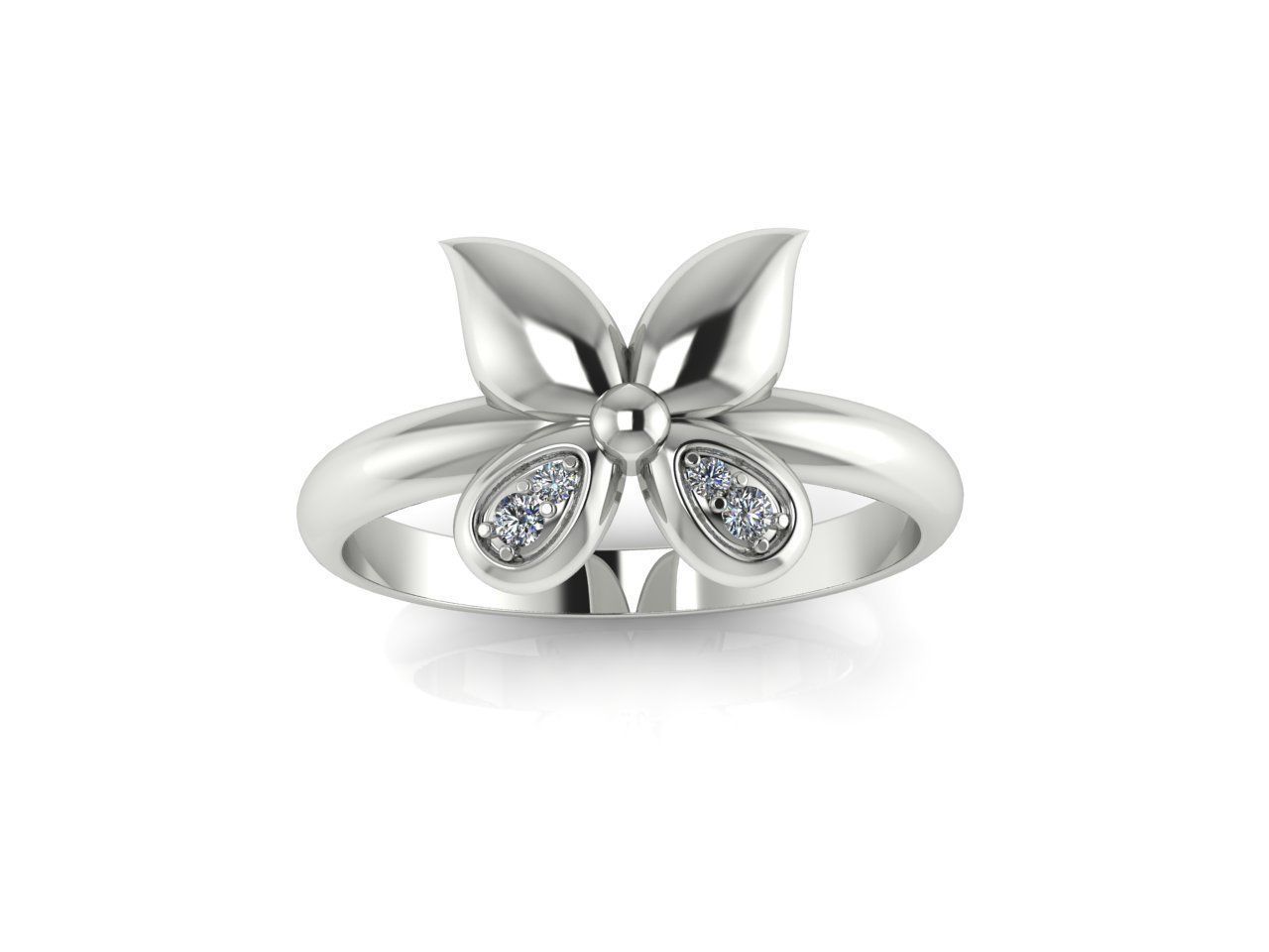 Elegant Bow Silver Ring with Chic Bow Design