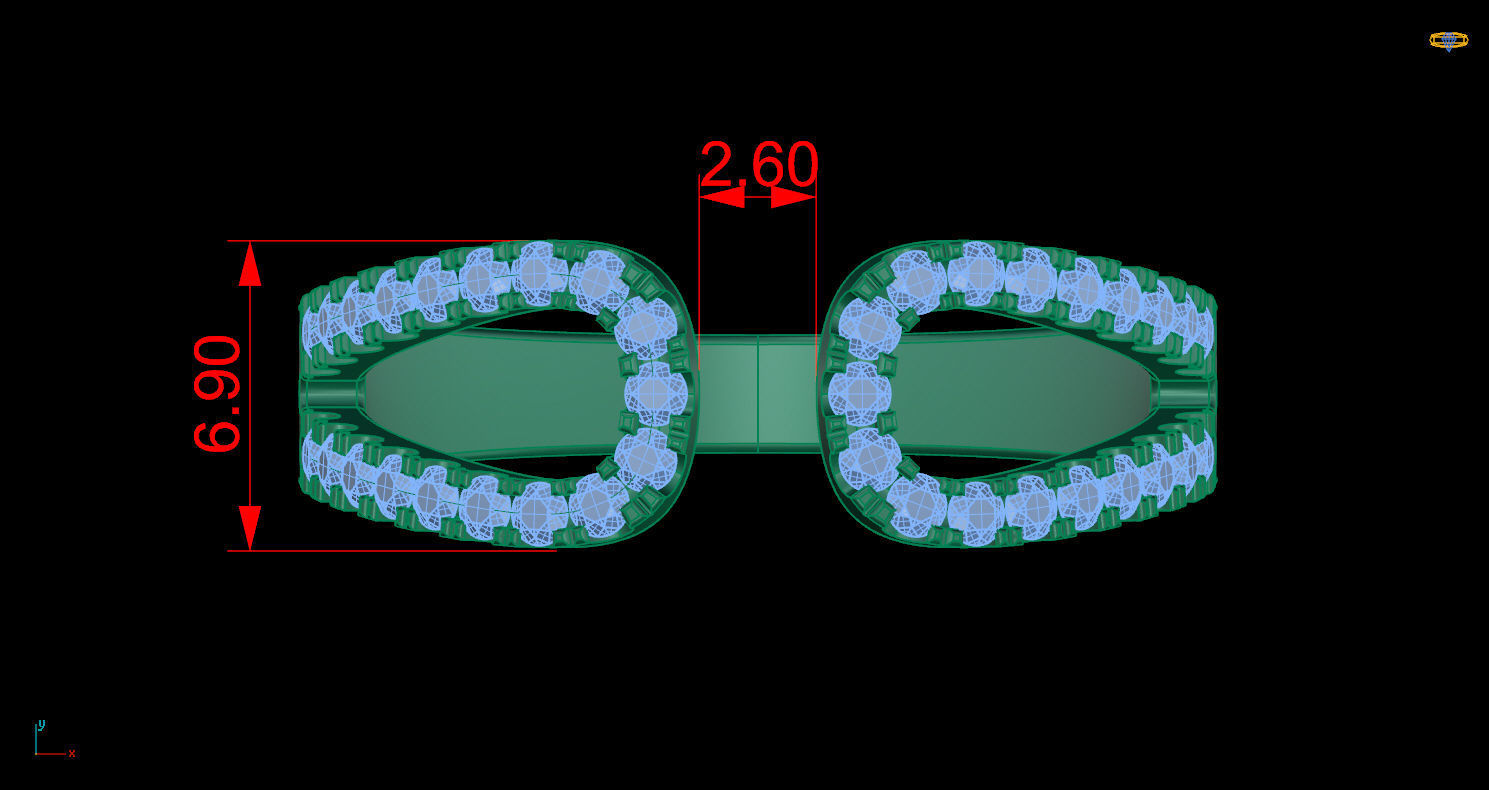 Elegant split silver ring with a unique design and sparkling finish.