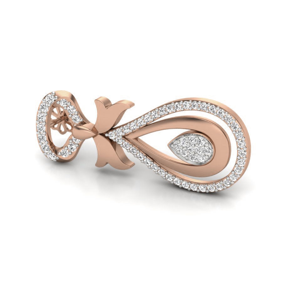 Silver teardrop earrings with bow detail and sparkling accents