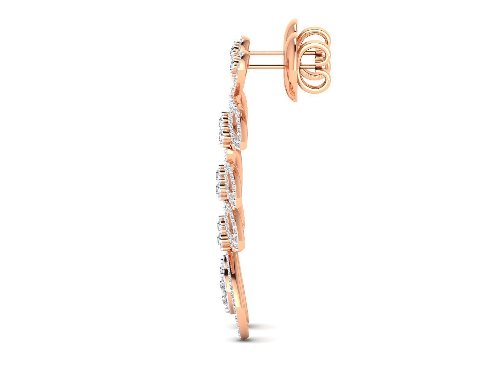 Elegant Leaf Drop Silver Earrings with intricate leaf and teardrop design