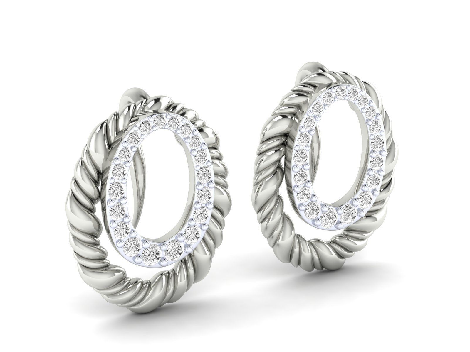 Elegant Twisted Silver Earrings showcasing a sophisticated twisted design