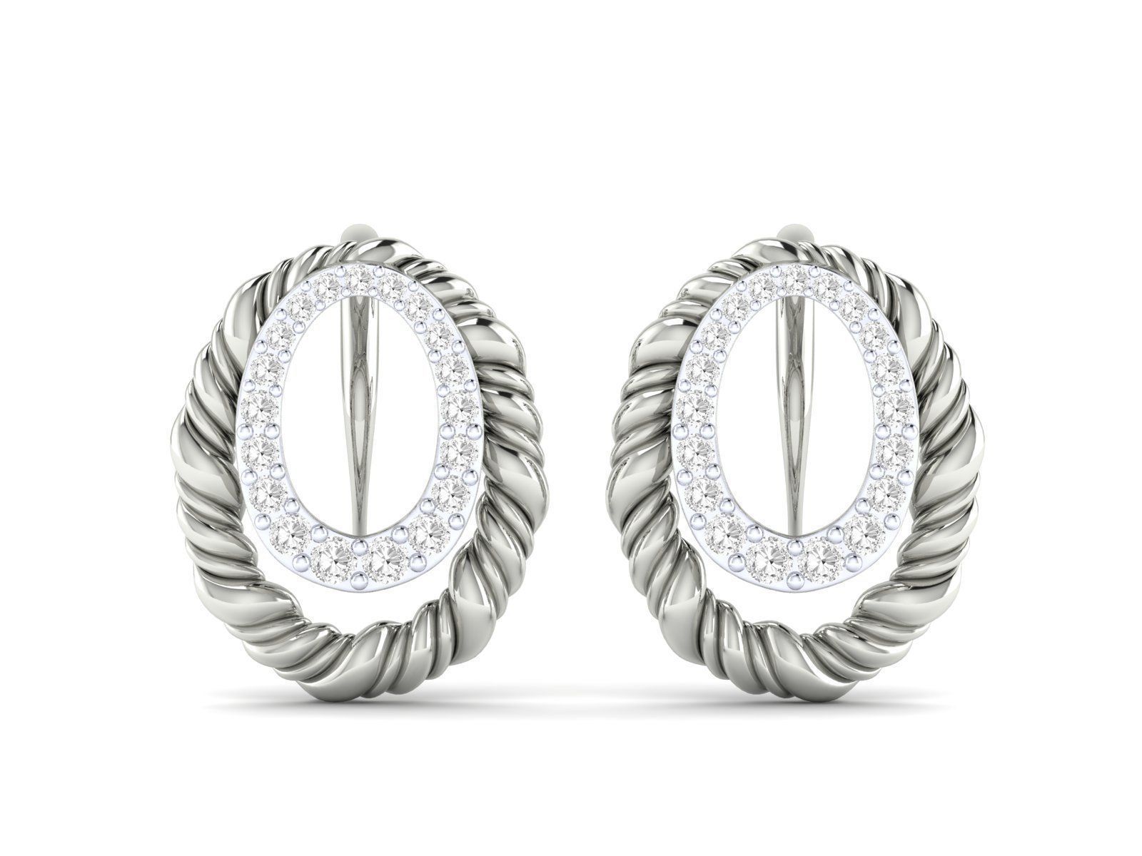 Elegant Twisted Silver Earrings showcasing a sophisticated twisted design