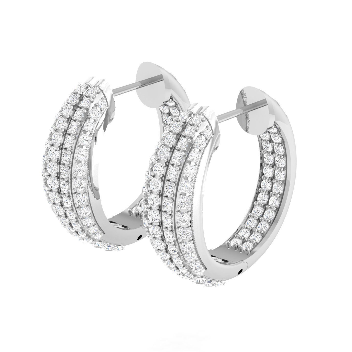 Sleek Luxe Silver Hoop Earrings