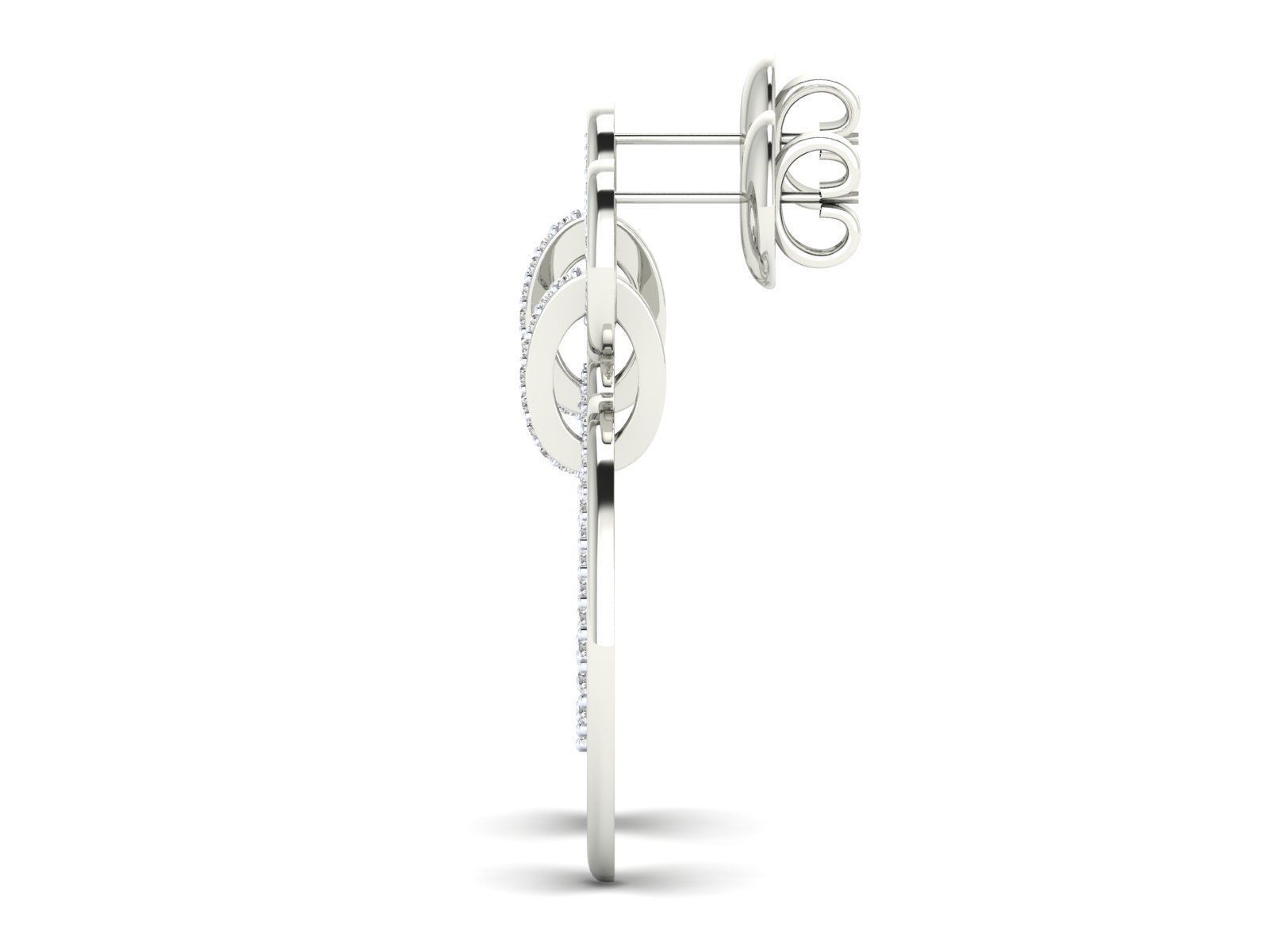 Elegant Oval Silver Earrings with a sleek, polished finish.