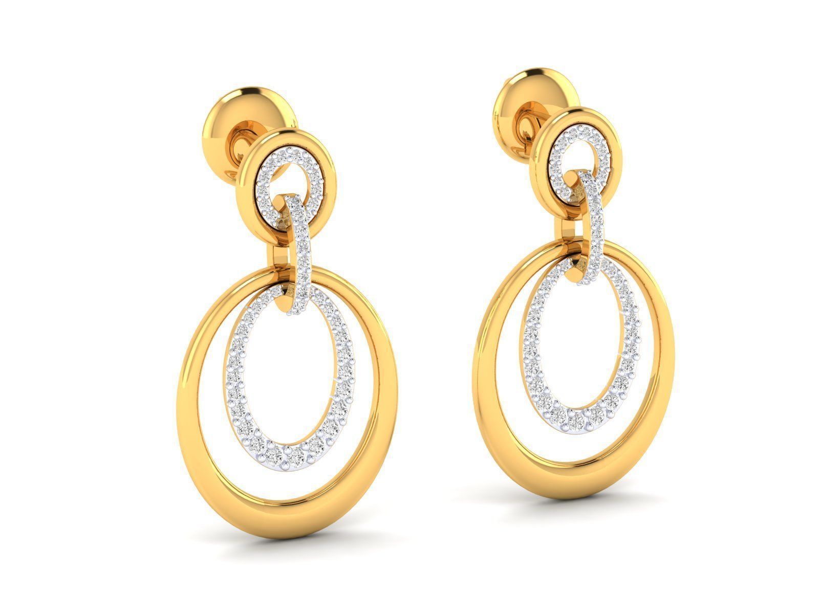 Elegant Oval Silver Earrings with a sleek, polished finish.