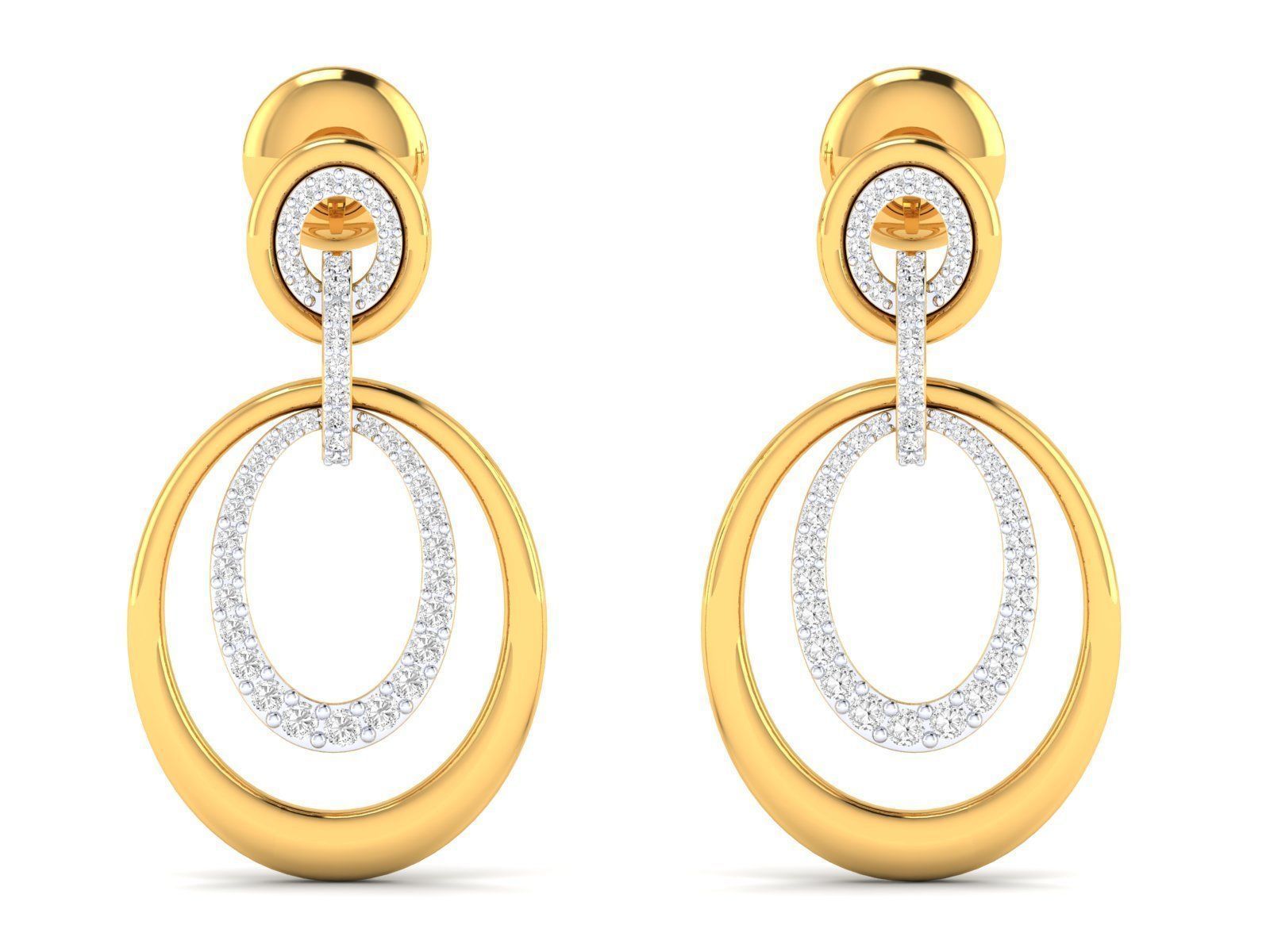 Elegant Oval Silver Earrings with a sleek, polished finish.