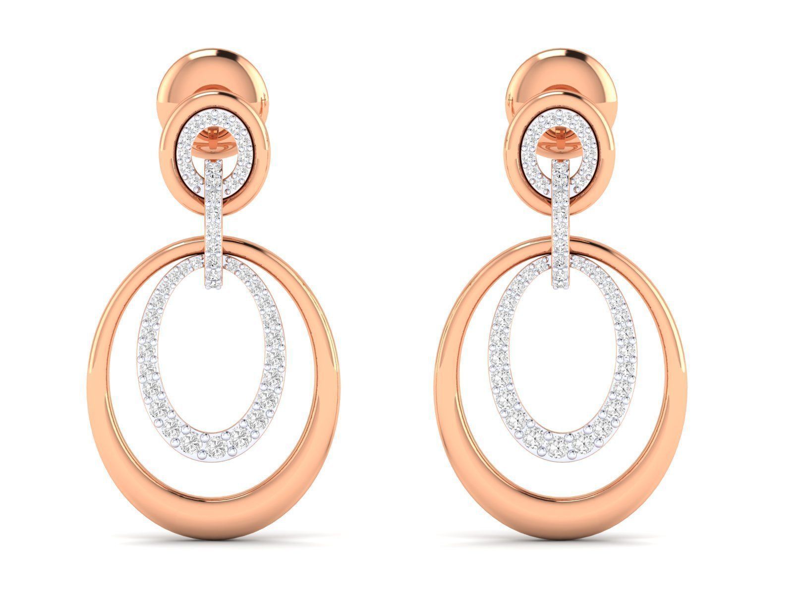 Elegant Oval Silver Earrings with a sleek, polished finish.