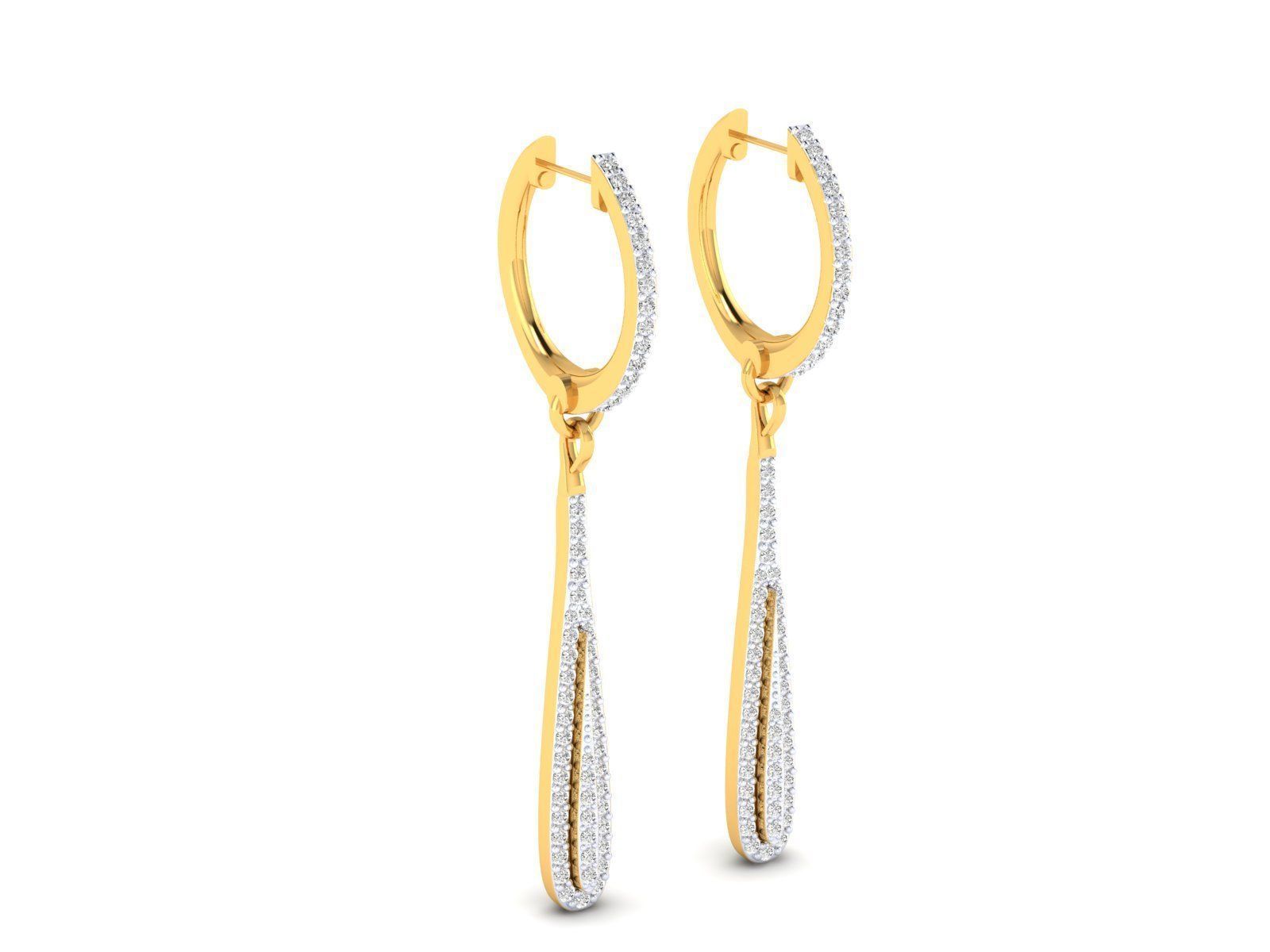 HFS-E031 (1) Radiant Silver Dangle Drops with elegant gemstone accents.