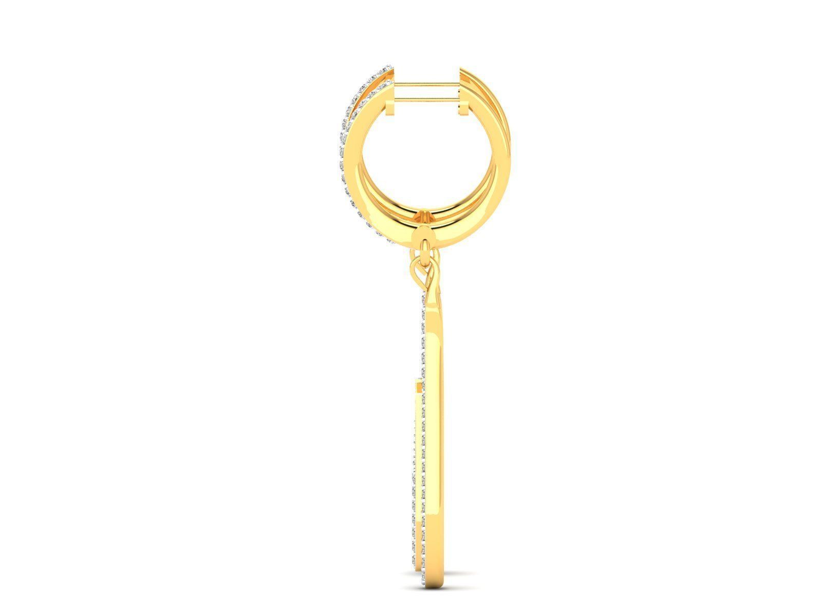 HFS-E031 (4) Radiant Silver Dangle Drops with elegant gemstone accents.