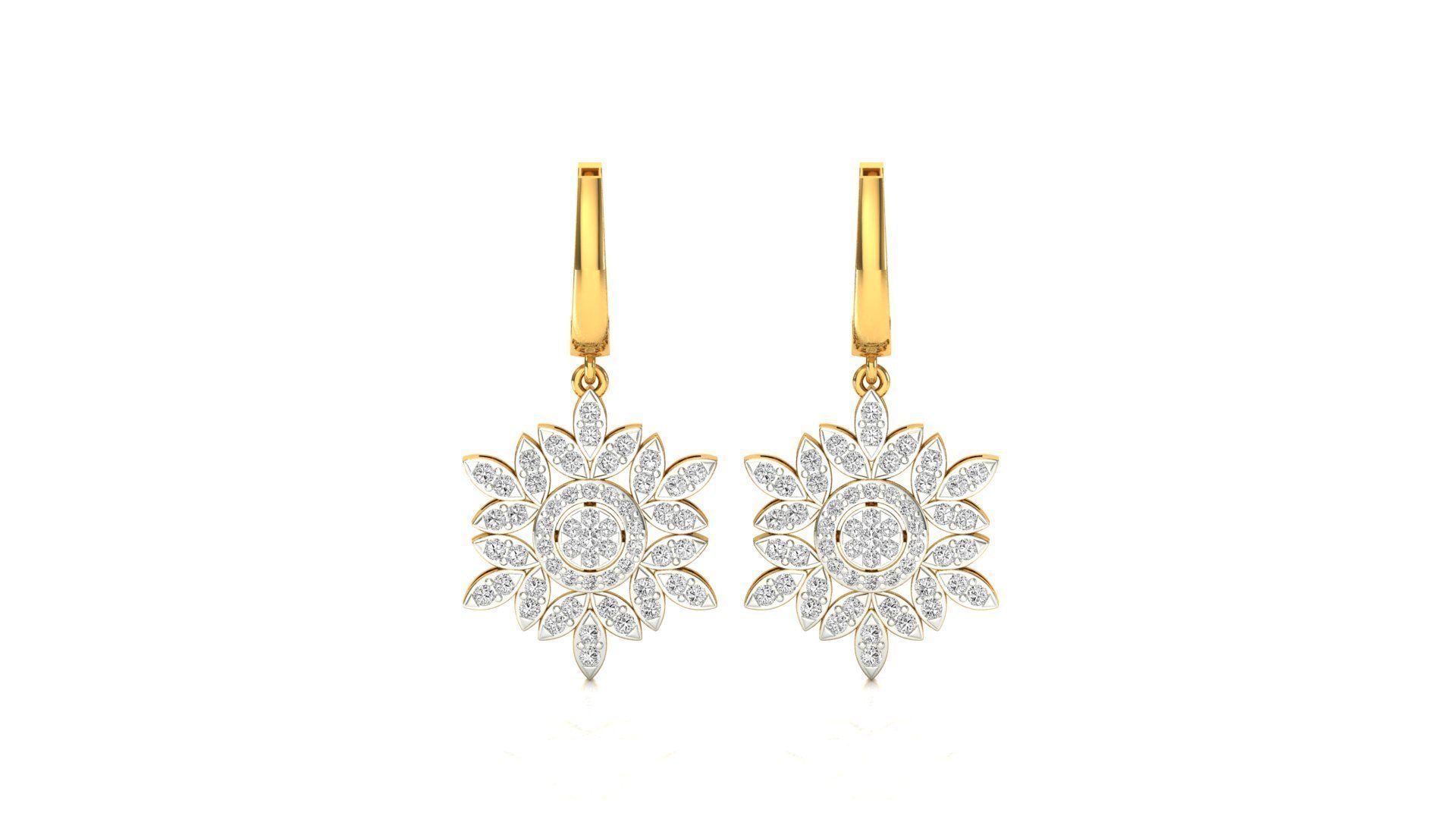 Radiant Snowflake Silver Earrings with intricate snowflake design, crafted from high-quality Silver 925.