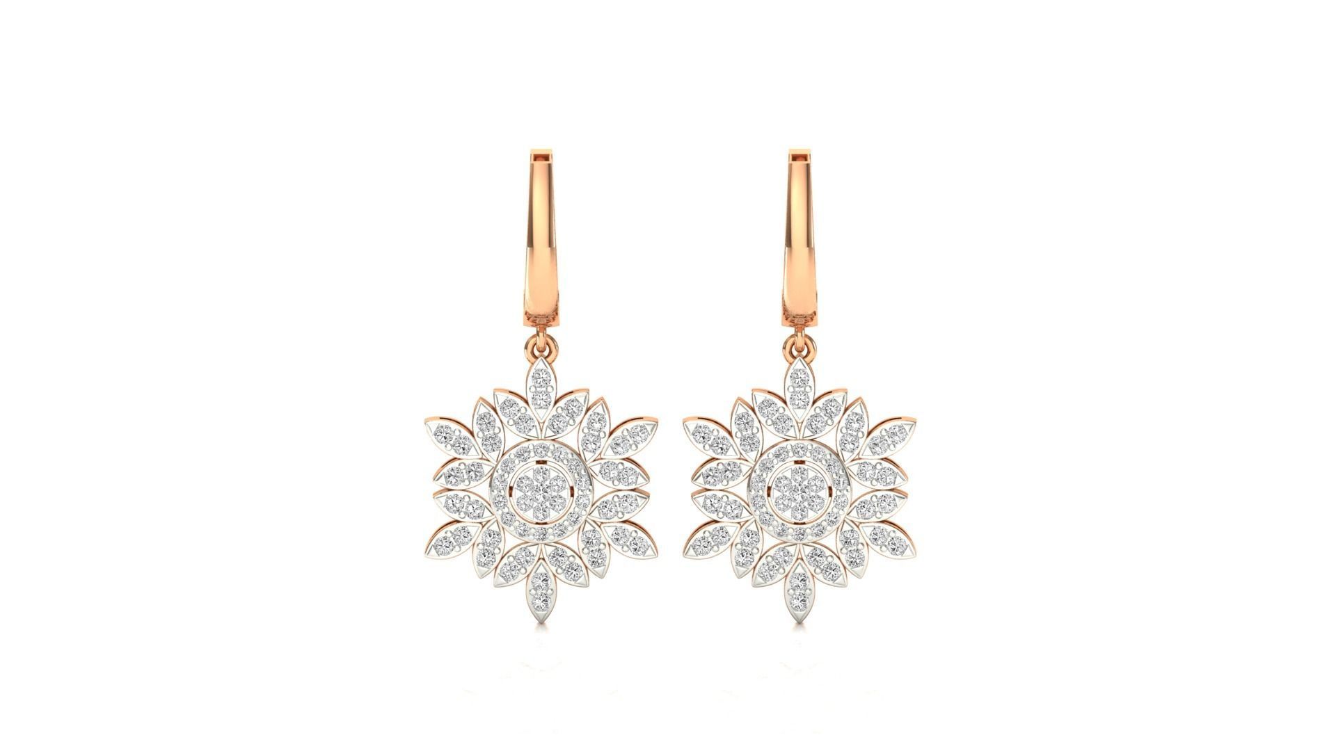 Radiant Snowflake Silver Earrings with intricate snowflake design, crafted from high-quality Silver 925.
