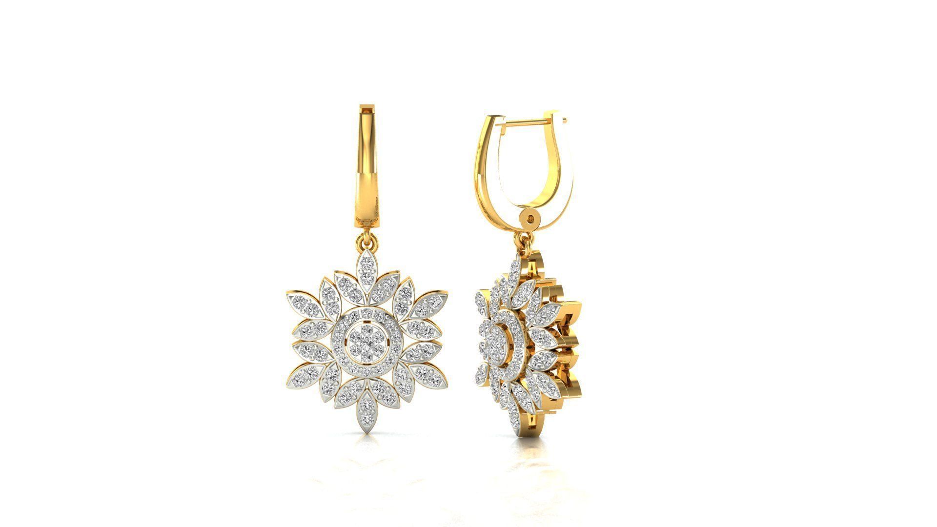 Radiant Snowflake Silver Earrings with intricate snowflake design, crafted from high-quality Silver 925.