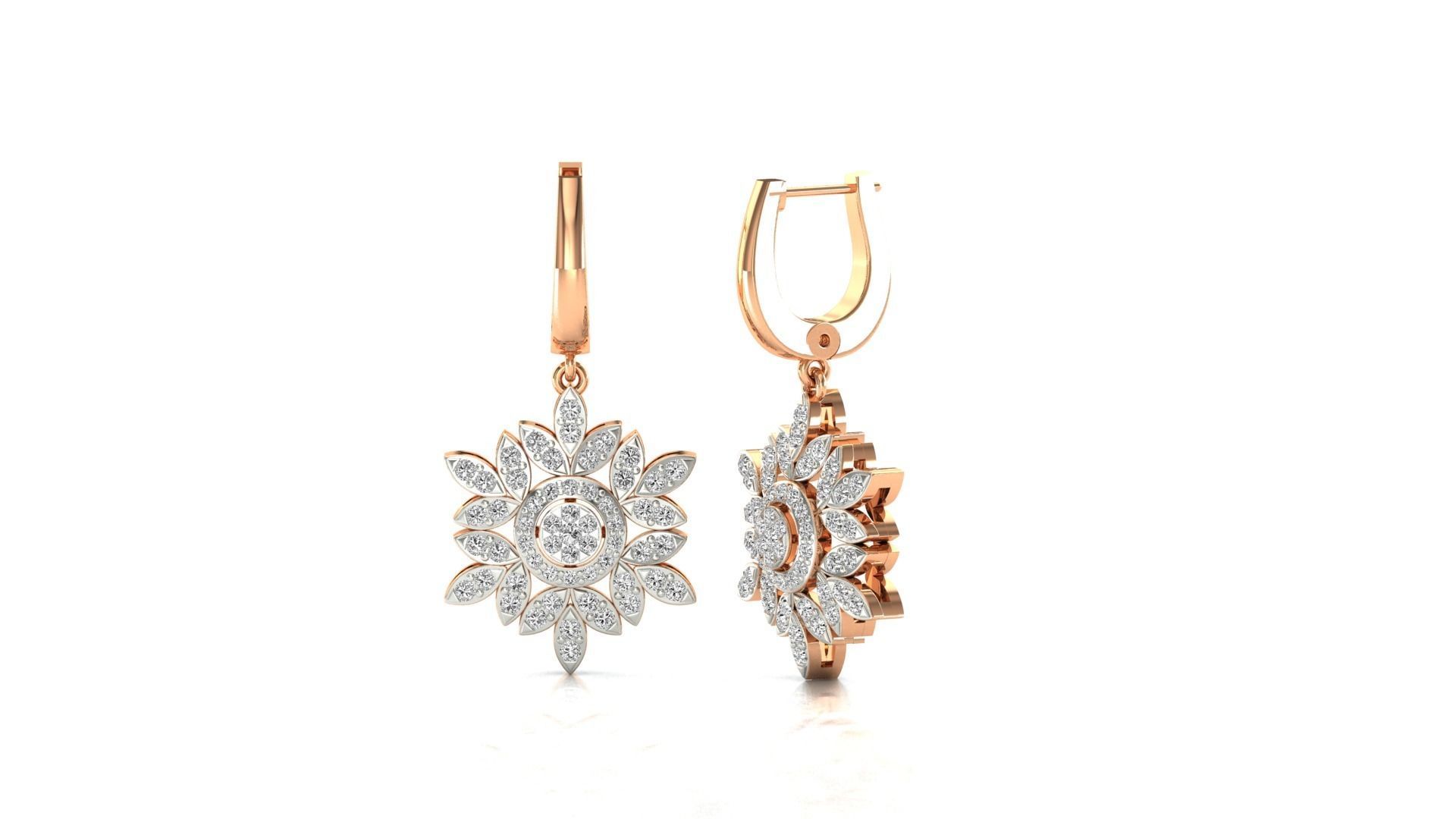 Radiant Snowflake Silver Earrings with intricate snowflake design, crafted from high-quality Silver 925.