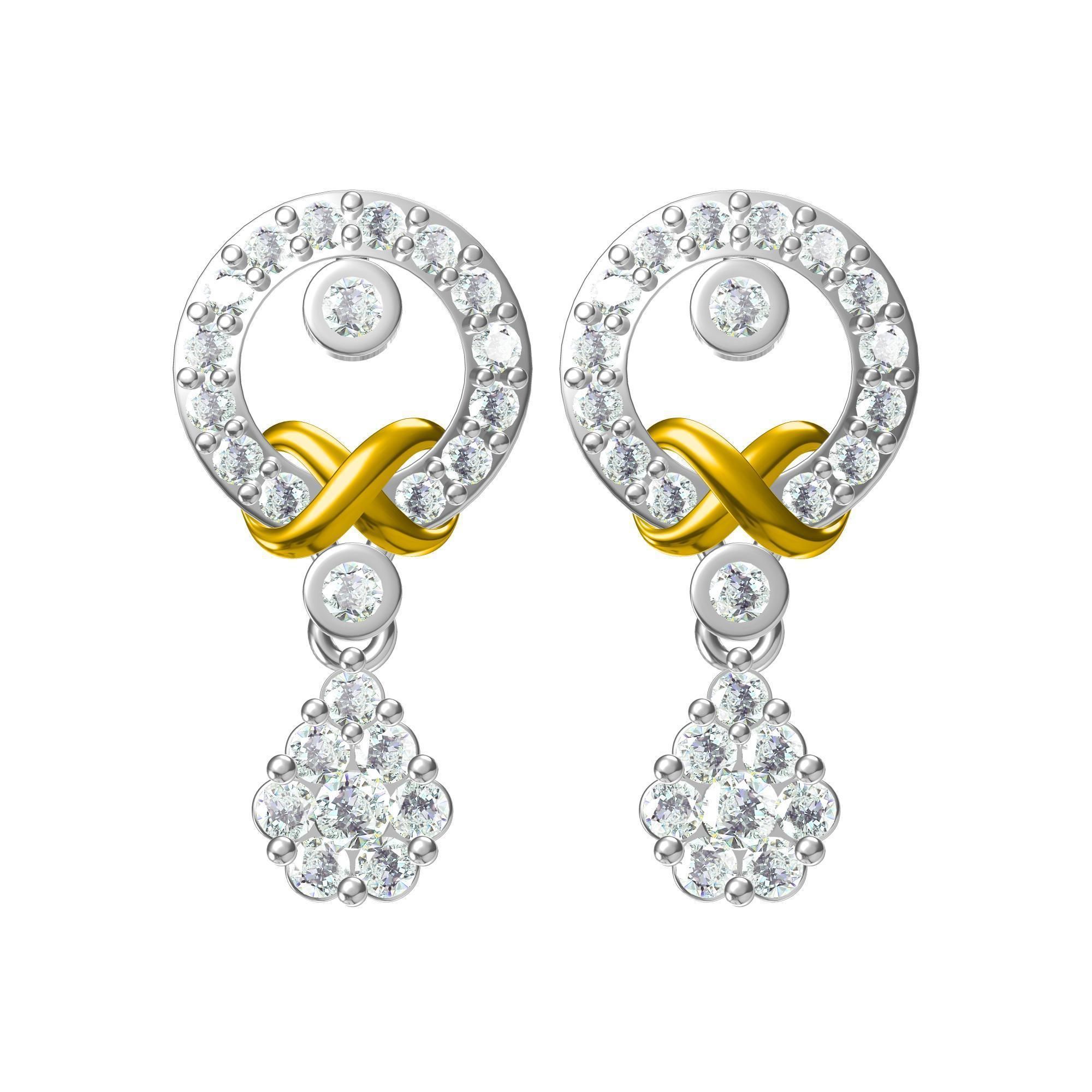 Silver Circle Knot Earrings with a sleek, modern design.