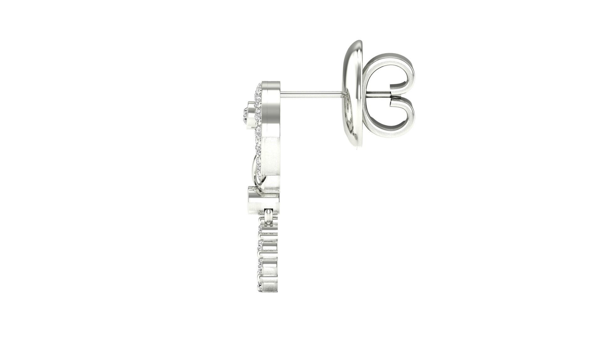 Silver Circle Knot Earrings with a sleek, modern design.