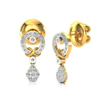Silver Circle Knot Earrings with a sleek, modern design.
