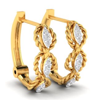 Twisted Rope Silver Hoops featuring a unique and elegant design.