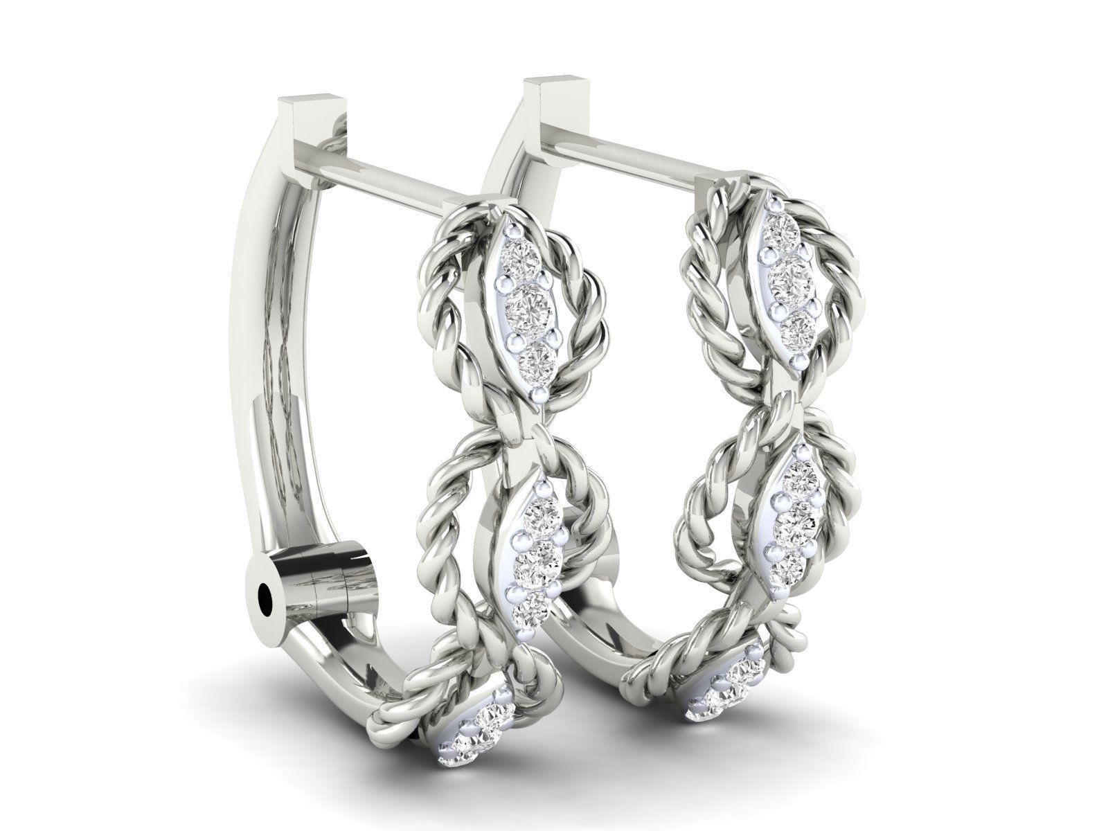 Twisted Rope Silver Hoops featuring a unique and elegant design.