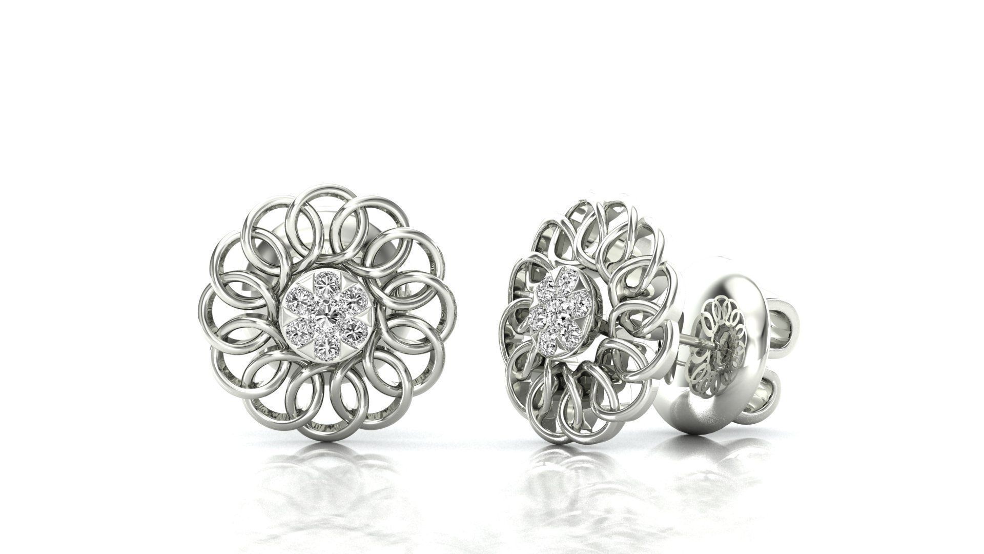 Sparkling Filigree Silver Earrings featuring intricate filigree design.