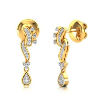 Stylish Silver Drop Earrings featuring a sleek, modern design.