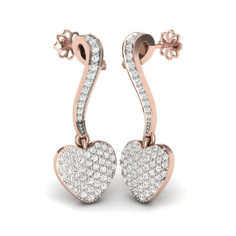 Radiant Heart Drop Earrings made from high-quality silver with sparkling heart-shaped drops.