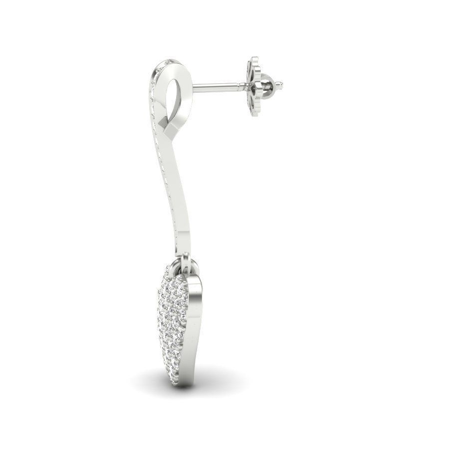 Radiant Heart Drop Earrings made from high-quality silver with sparkling heart-shaped drops.