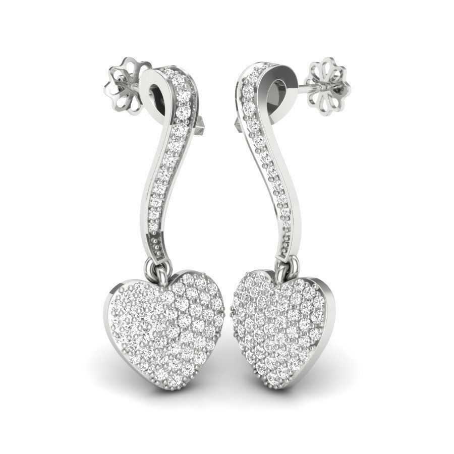 Radiant Heart Drop Earrings made from high-quality silver with sparkling heart-shaped drops.